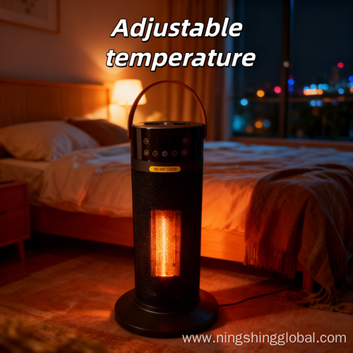 Smart Electronic Touch Panel Fan Heater with Adjustable Thermostat and Safety Features
